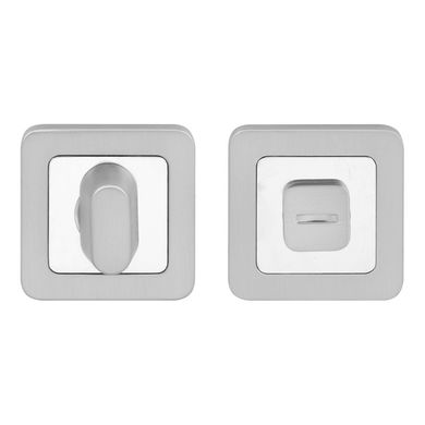 Санузловый поворотник, WC накладка Rich Art R40 MSCB/CP матовый хром/хром