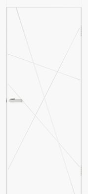 Двері міжкімнатні ОМИС Cortex Геометрія 01 ПГ білий silk matt 600мм