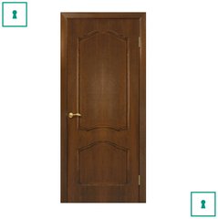 Двері міжкімнатні Оміс шпоновані, Кароліна, Горіх, ПГ, 600 мм