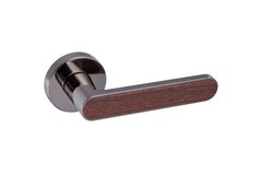 Дверна ручка Gavroche Barium BAZ25BNBO чорний нікель/коричневий дуб