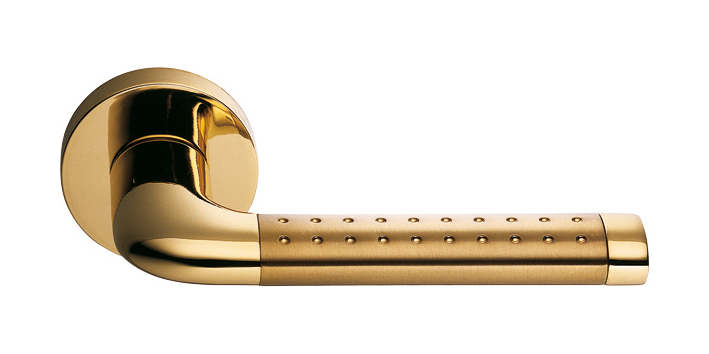 Дверная ручка Colombo Tailla LC51 полированная латунь/матовое золото