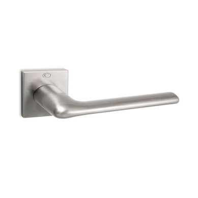Дверная ручка Convex 1485 на квадратной розетке матовый никель