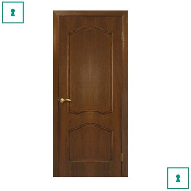 Двері міжкімнатні Оміс шпоновані, Кароліна, Горіх, ПГ, 700 мм