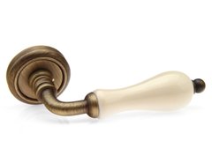 Дверна ручка Fadex Parugia 461V B02 бронза матова/бежева кераміка