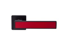 Дверна ручка Gavroche Magnium MGA1BR чорний матовий/червоний