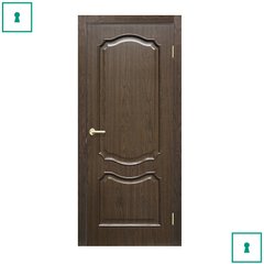Двері міжкімнатні Оміс ПВХ, Прованс, Каштан, ПГ, 600 мм
