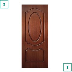 Двери межкомнатные Омис шпонированные, Оливия, Орех LUX, ПГ, 600 мм