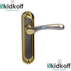 Дверна ручка на планці Bruno Lock Bruno 910K6 матовий нікель/золото