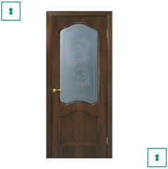 Двері міжкімнатні Оміс шпоновані, Кароліна, Горіх, СС+КР, 600 мм