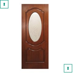 Двері міжкімнатні Оміс шпоновані, Олівія, Горіх LUX, СС+КР, 600 мм