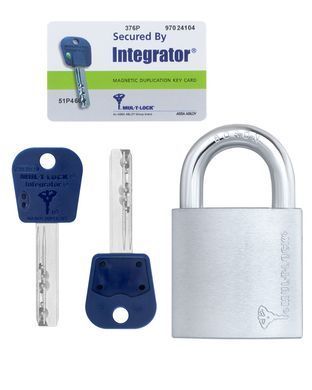 Замок навесной MUL-T-LOCK G55 INTEGRATOR 376P 2KEY INTGR BLUE INS NR shackle 27мм 10мм BOX M, Навесной замок