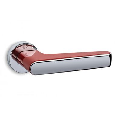 Дверна ручка Convex 2015 хром/червоний