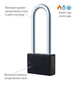 Замок навесной MUL-T-LOCK M10/C3 ClassicPro 4867 2KEY DND3D PURPLE INS R shackle 102мм 9,5мм PB, Навесной замок