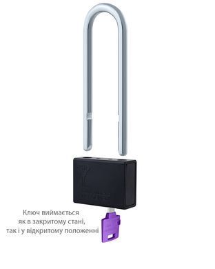 Замок навесной MUL-T-LOCK M10/C3 ClassicPro 4867 2KEY DND3D PURPLE INS R shackle 102мм 9,5мм PB, Навесной замок