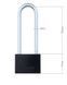Замок навесной MUL-T-LOCK M10/C3 ClassicPro 4867 2KEY DND3D PURPLE INS R shackle 102мм 9,5мм PB, Навесной замок