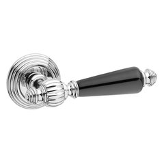 Дверная ручка Fimet 106P-269 Michelle хром/матовый черный фарфор