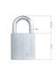 Замок навесной MUL-T-LOCK G47 MTL400 4867 2KEY DND3D PURPLE INS NR shackle 26.5мм 8мм BOX M, Навесной замок