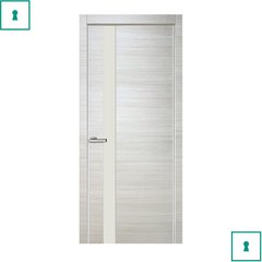 Дверь межкомнатная ОМИС CORTEX, ALUMO 01, ПО, 600 мм, дуб Bianco Line