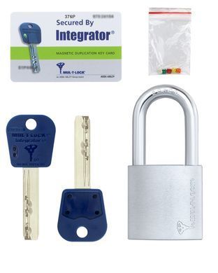 Замок навесной MUL-T-LOCK G47 INTEGRATOR 376P 2KEY INTGR BLUE INS NR shackle 50мм 8мм BOX M, Навесной замок