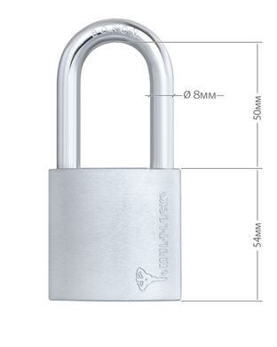 Замок навесной MUL-T-LOCK G47 INTEGRATOR 376P 2KEY INTGR BLUE INS NR shackle 50мм 8мм BOX M, Навесной замок