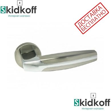 Дверна ручка RICH-ART R18 H306 SN/CP нікель/матовий нікель, Никель матовый, Никель матовый