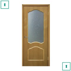 Двері міжкімнатні Оміс шпоновані, Кароліна, Дуб натуральний тонований, СС+КР, 600 мм