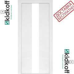Дверь межкомнатная ТЕРМИНУС, Модель 23, ПО (белое), 600 мм, ясень белая эмаль