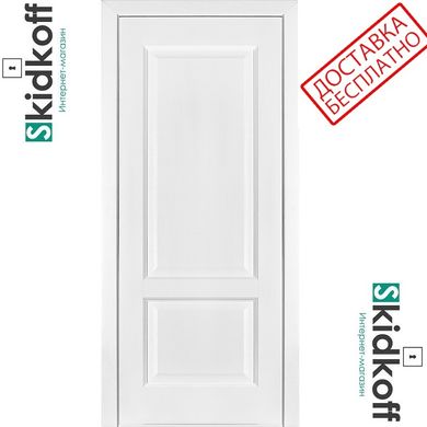 Двері міжкімнатні ТЕРМІНУС, Модель 04, ПГ, 600 мм, ясен біла емаль
