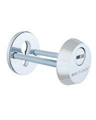 Защитная броненакладка протектор MUL-T-LOCK SL3 DIN ROUND 14,5мм 68-73мм Хром полированный 3клас NICKEL CHROME Комплект, М8x85, Хром, Хром