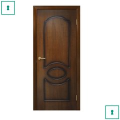 Двері міжкімнатні Оміс шпоновані, Вікторія, Лісовий горіх, ПГ, 600 мм
