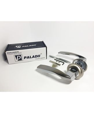 Дверна ручка Paladii AL Лора SN/CP матовий никель/хром