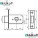 Дверной замок Bruno Lock Bruno 156F, Backset 45мм, хром