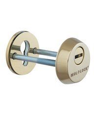 Защитная броненакладка протектор MUL-T-LOCK SL3 DIN ROUND 14,5мм 58-63мм Латунь полированная 3клас SHINY BRASS Комплект, М8х75, Латунь, Латунь