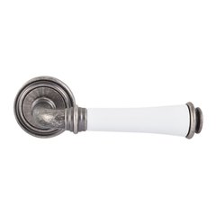 Дверна ручка Fimet 1028P-261 Tasha F45 античне залізо/білий фарфор
