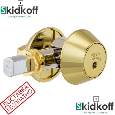 Дверной замок ABLOY DEAD BOLT ME154 UNIV BS60/70мм PROTEC2 полированная латунь