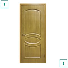 Двери межкомнатные Омис шпонированные, Лаура, Дуб натуральный тонированный, ПГ, 600 мм