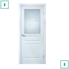 Двери межкомнатные Омис ПВХ, Барселона, Белый, СС+КР, 600 мм