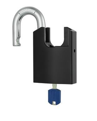 Замок висячий TOKOZ GAMA_70 CS PRO T04 3KEY BLUE Sleeve_3BT NR_shackle 26мм 14мм BLISTER чорний корпус, Навесной замок
