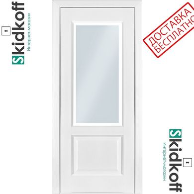 Двері міжкімнатні ТЕРМІНУС, Модель 04, ПО, 600 мм, ясен біла емаль