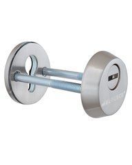 Защитная броненакладка протектор MUL-T-LOCK SL3 DIN ROUND 14,5мм 48-53мм Нержавеющая сталь матовая 3клас BRUSHED NICKEL Комплект, М8х65, Нержавеющая сталь матовая, Нержавеющая сталь матовая