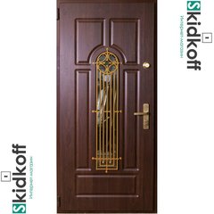 Вхідні двері СТАЛЬ-М Прем'єр, МДФ накладка зі склопакетом+решітка