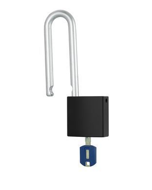 Замок навесной TOKOZ GAMA 50 OS PRO T04 3KEY BLUE Sleeve 3BT NR shackle 80мм 10мм BOX черный корпус, Навесной замок