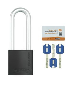 Замок навесной TOKOZ GAMA 50 OS PRO T04 3KEY BLUE Sleeve 3BT NR shackle 80мм 10мм BOX черный корпус, Навесной замок