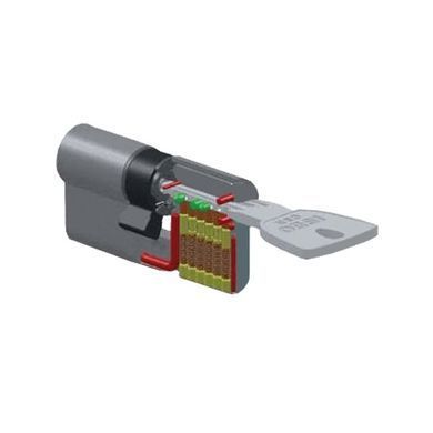 Сердцевина замка ISEO R90 30-30T 5ключей матовый хром