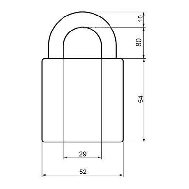 Замок навесной TOKOZ GAMA 50 OS PRO T04 3KEY BLUE Sleeve 3BT NR shackle 80мм 10мм BOX черный корпус, Навесной замок