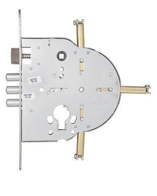 Замок врезной MUL-T-LOCK 4-WAY DIN M235/M267 CR UNIV BS65мм 90мм w/o_SP, Хром, Хром
