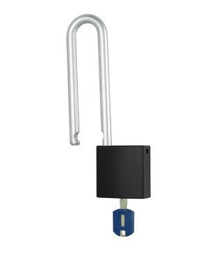 Замок висячий TOKOZ GAMA_50 OS PRO T04 3KEY BLUE Sleeve_3BT NR_shackle 100мм 10мм BOX чорний корпус, Навесной замок