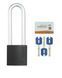 Замок висячий TOKOZ GAMA_50 OS PRO T04 3KEY BLUE Sleeve_3BT NR_shackle 100мм 10мм BOX чорний корпус, Навесной замок