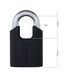 Замок навесной TOKOZ PLUTO G50 GUARD LONG 3KEY TK5 M NR shackle 35мм 10мм BLISTER, Навесной замок