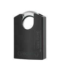 Замок висячий TOKOZ GAMA_60 CS PRO T04 3KEY BLUE Sleeve_3BT NR_shackle 24мм 12мм BLISTER чорний корпус, Навесной замок